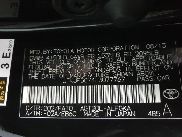 2014 TOYOTA SCION TC JTKJF5C74E3077767