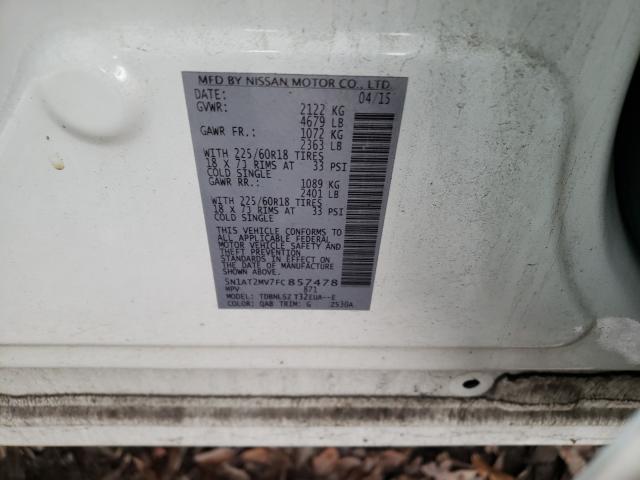 2015 NISSAN ROGUE S 5N1AT2MV7FC857478