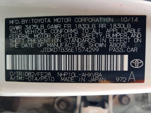 2014 TOYOTA PRIUS C JTDKDTB36E1574299
