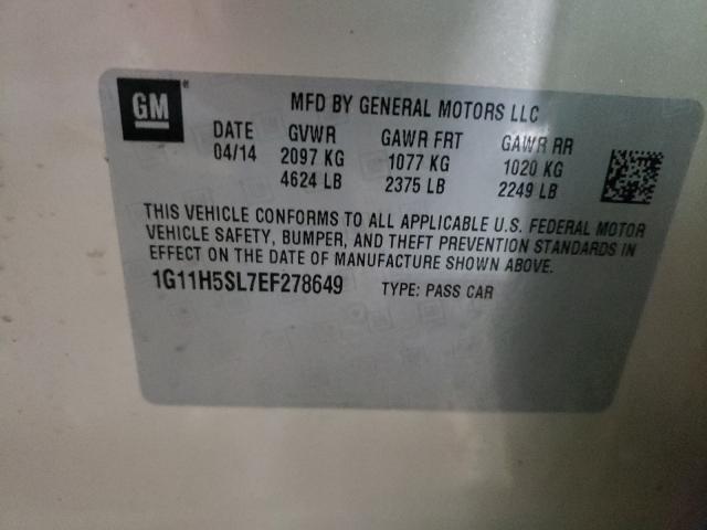 2014 CHEVROLET MALIBU LTZ 1G11H5SL7EF278649