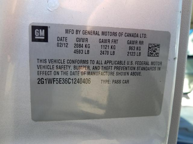 2012 CHEVROLET IMPALA LS 2G1WF5E36C1240406
