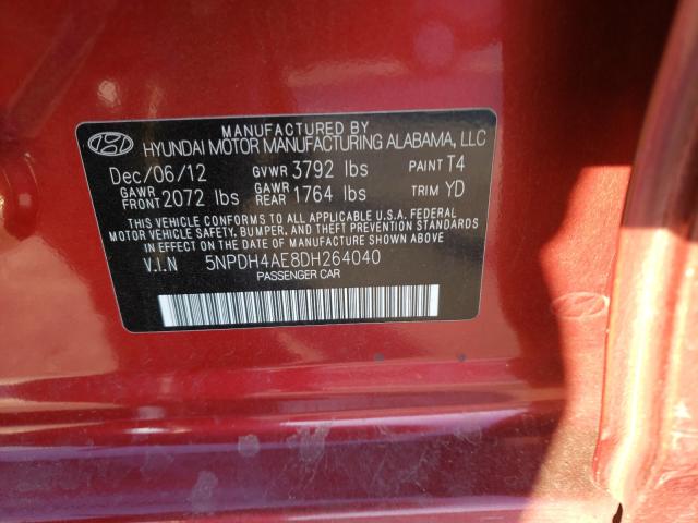 2013 HYUNDAI ELANTRA GL 5NPDH4AE8DH264040