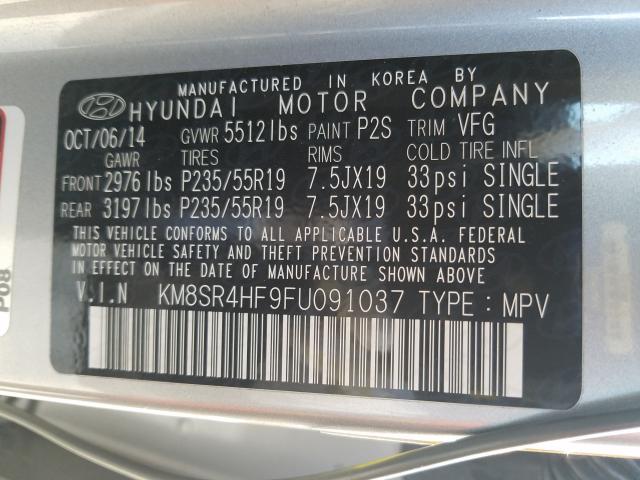 2015 HYUNDAI SANTA FE G KM8SR4HF9FU091037