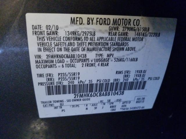2010 FORD FLEX LIMIT 2FMHK6DC8ABB10438