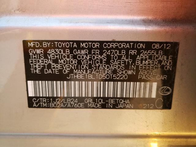 2013 LEXUS GS 350 JTHBE1BL1D5015220