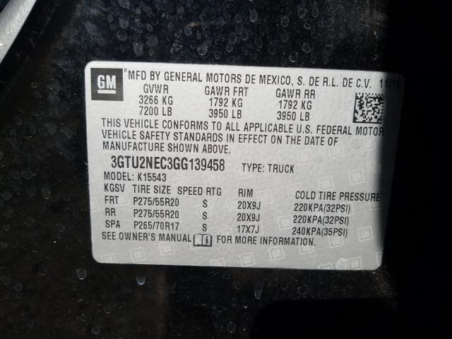 2016 GMC SIERRA K15 3GTU2NEC3GG139458