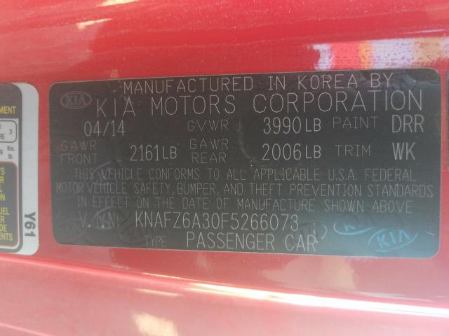 2015 KIA FORTE SX KNAFZ6A30F5266073