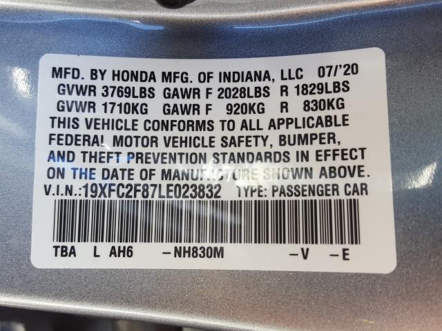 2020 HONDA CIVIC SPOR 19XFC2F87LE023832