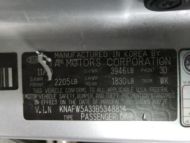 2011 KIA FORTE SX KNAFW5A33B5348814