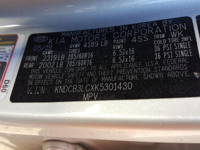 2019 KIA NIRO FE KNDCB3LCXK5301430