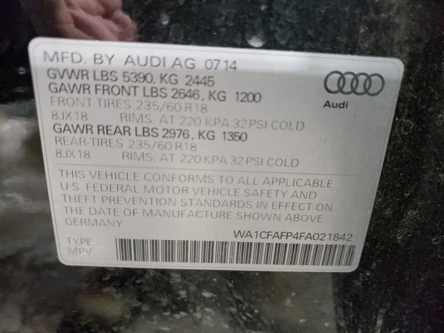 2015 AUDI Q5 PREMIUM WA1CFAFP4FA021842