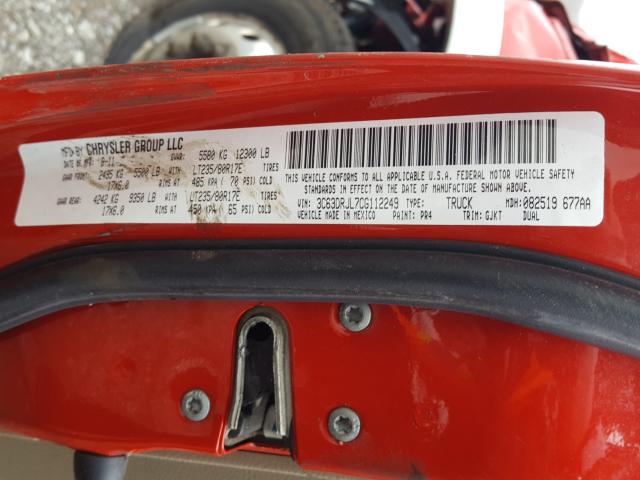 2012 DODGE RAM 3500 L 3C63DRJL7CG112249