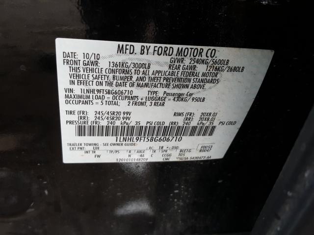 2011 LINCOLN MKS 1LNHL9FT5BG606710