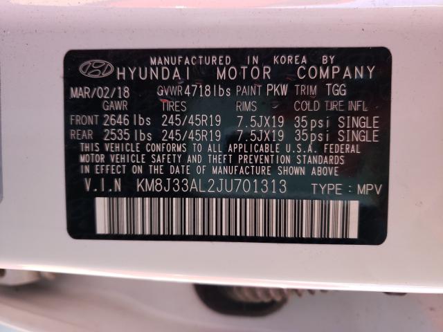 2018 HYUNDAI TUCSON SPO KM8J33AL2JU701313