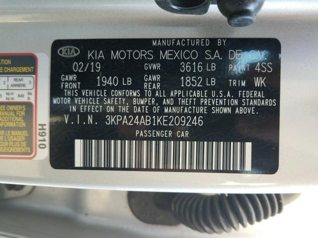 2019 KIA RIO S 3KPA24AB1KE209246