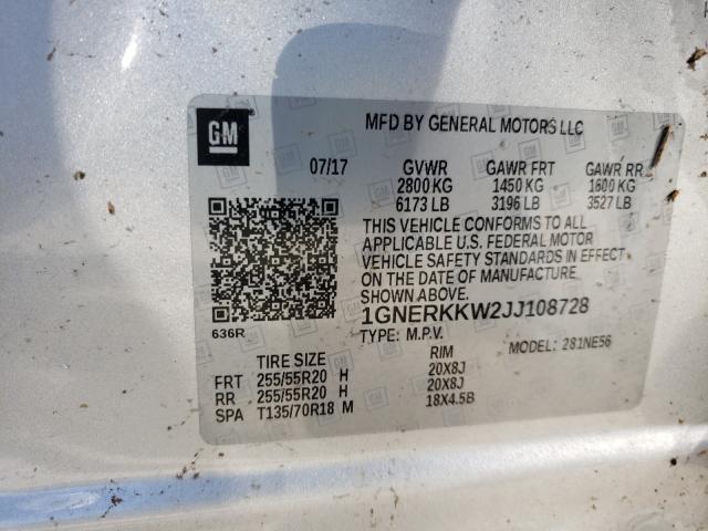 2018 CHEVROLET TRAVERSE P 1GNERKKW2JJ108728