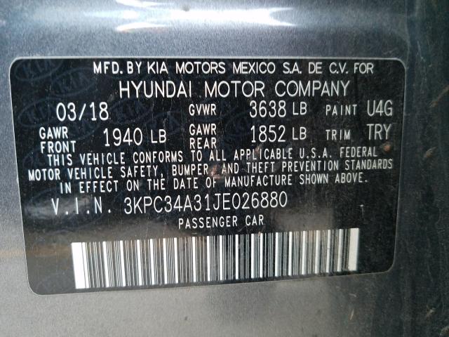 2018 HYUNDAI ACCENT LIM 3KPC34A31JE026880