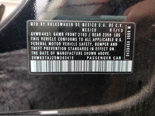 2013 VOLKSWAGEN JETTA HYBR 3VW637AJ2DM263415
