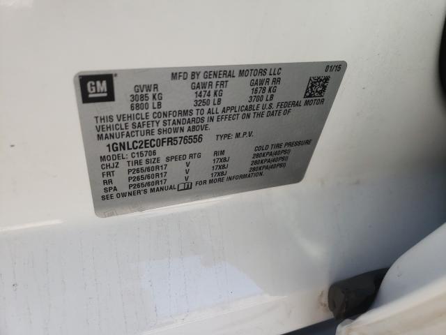 2015 CHEVROLET TAHOE POLI 1GNLC2EC0FR576556