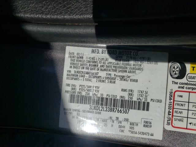 2011 LINCOLN MKZ HYBRID 3LNDL2L33BR766507