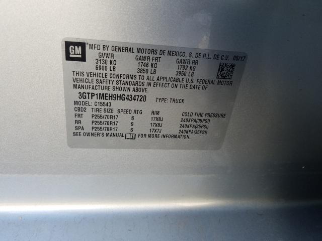 2017 GMC SIERRA C15 3GTP1MEH9HG434720
