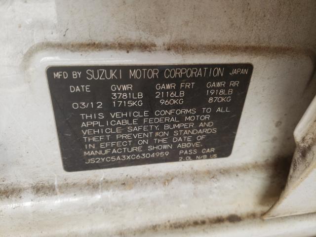 2012 SUZUKI SX4 LE JS2YC5A3XC6304959