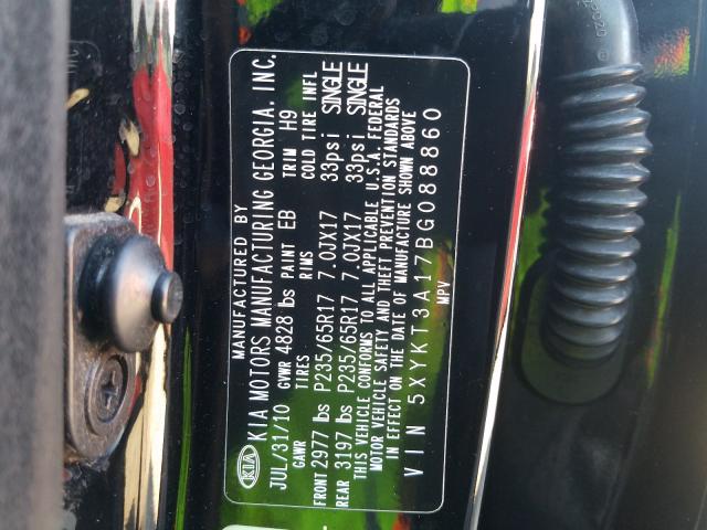 2011 KIA SORENTO BA 5XYKT3A17BG088860