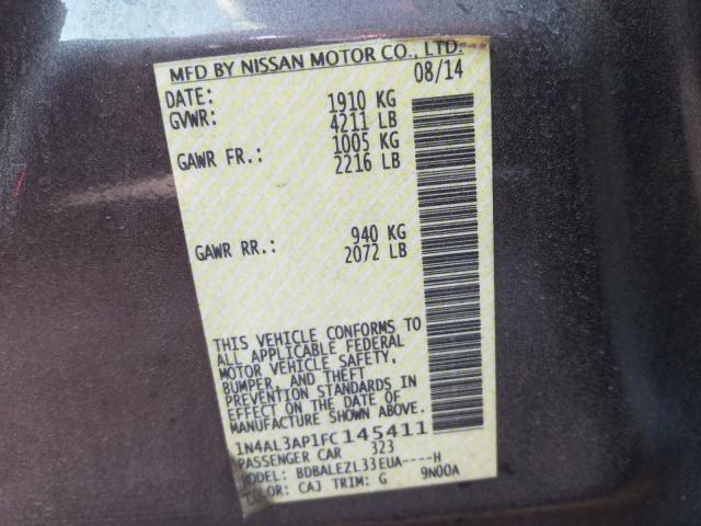 2015 NISSAN ALTIMA 2.5 - 1N4AL3AP1FC145411