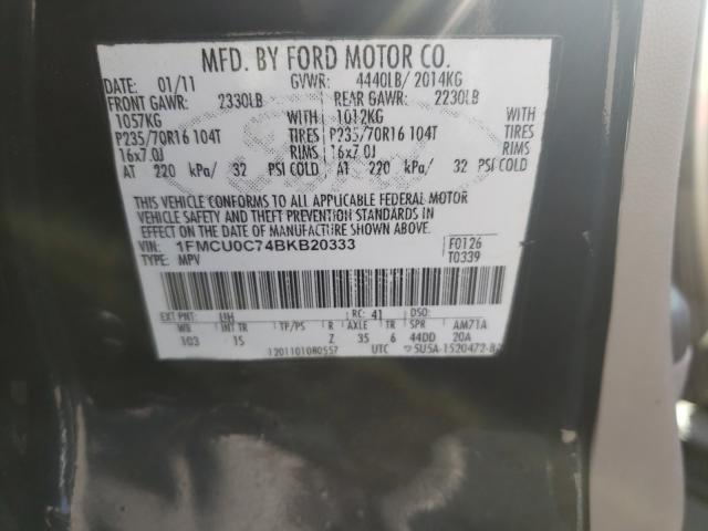 2011 FORD ESCAPE XLS 1FMCU0C74BKB20333