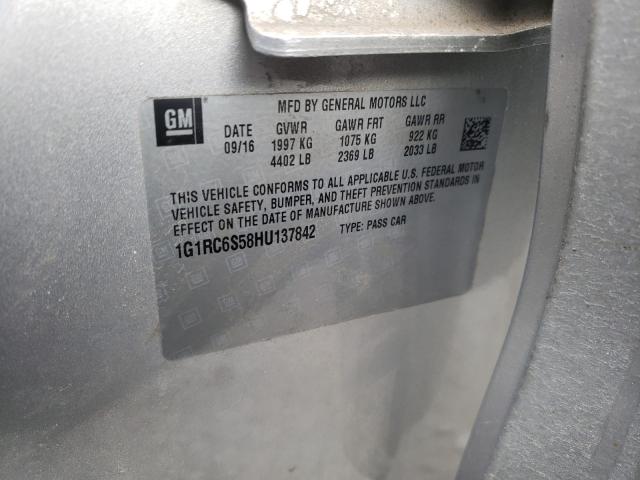 2017 CHEVROLET VOLT LT 1G1RC6S58HU137842