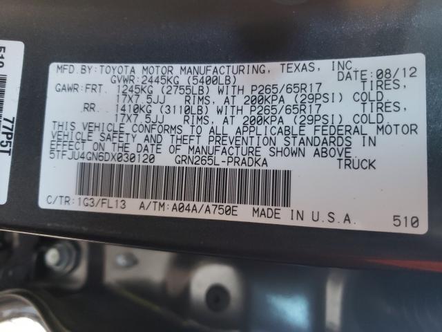 2013 TOYOTA TACOMA DOU 5TFJU4GN6DX030120