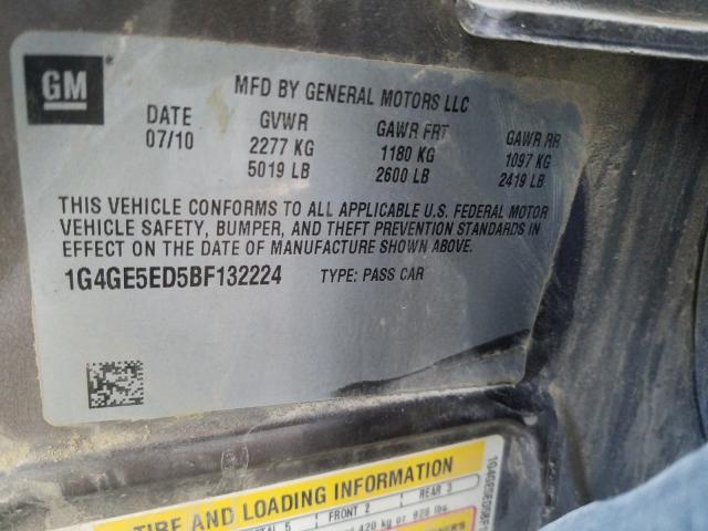 2011 BUICK LACROSSE C 1G4GE5ED5BF132224