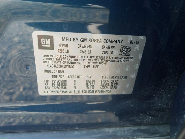 2019 BUICK ENCORE PRE KL4CJASB0KB948351