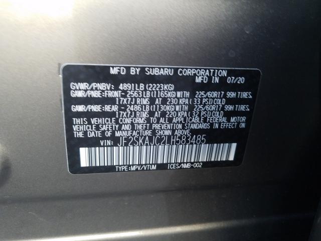 2020 SUBARU FORESTER P JF2SKAJC2LH583485