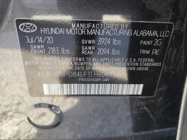 2020 HYUNDAI ELANTRA SE 5NPD84LF3LH606336