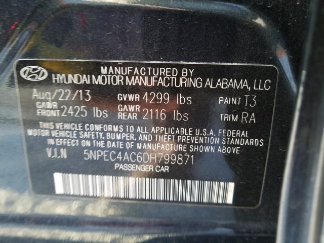 2013 HYUNDAI SONATA 5NPEC4AC6DH799871