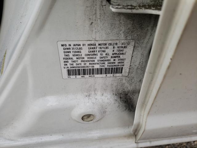 2013 HONDA FIT JHMGE8H30DC061106