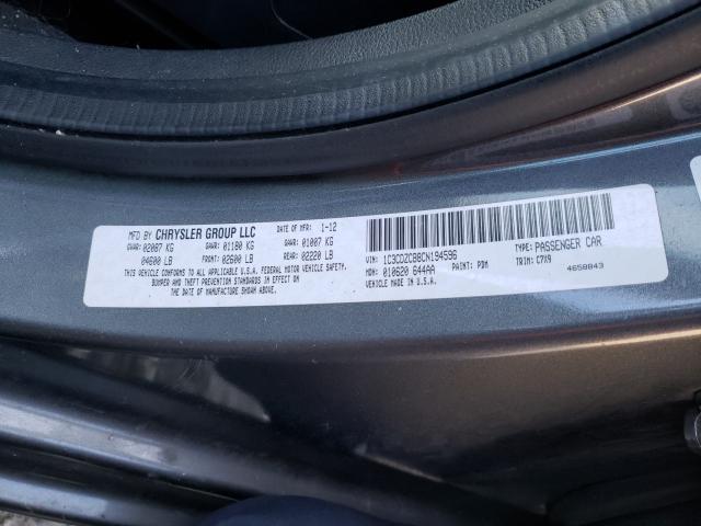 2012 DODGE AVENGER SX 1C3CDZCB8CN194596