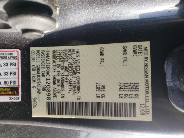 2010 NISSAN ALTIMA S 1N4AL2EP0AC120898