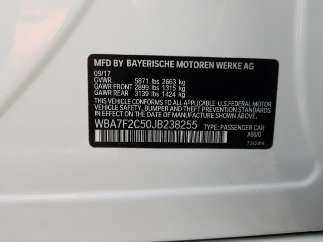 2018 BMW 750 XI WBA7F2C50JB238255