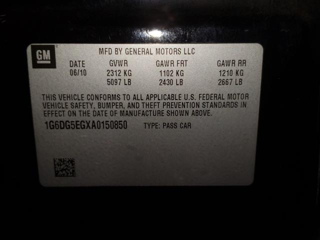 2010 CADILLAC CTS LUXURY 1G6DG5EGXA0150850