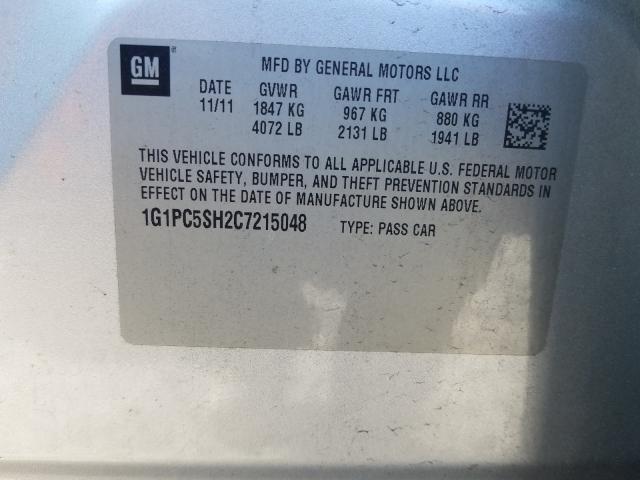 2012 CHEVROLET CRUZE LS 1G1PC5SH2C7215048