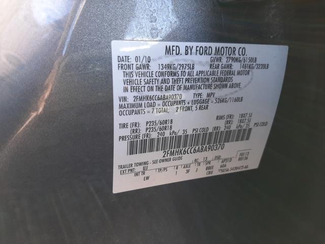 2010 FORD FLEX SEL 2FMHK6CC6ABA90370