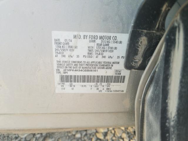 2016 FORD EDGE TITAN 2FMPK4K94GBB06161