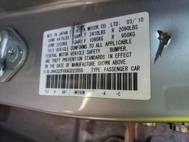 2010 ACURA TSX JH4CU2F66AC023855