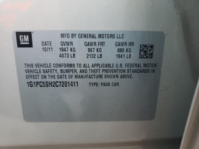 2012 CHEVROLET CRUZE LS 1G1PC5SH2C7201411