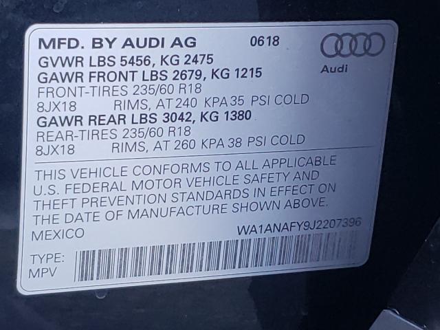 2018 AUDI Q5 PREMIUM WA1ANAFY9J2207396