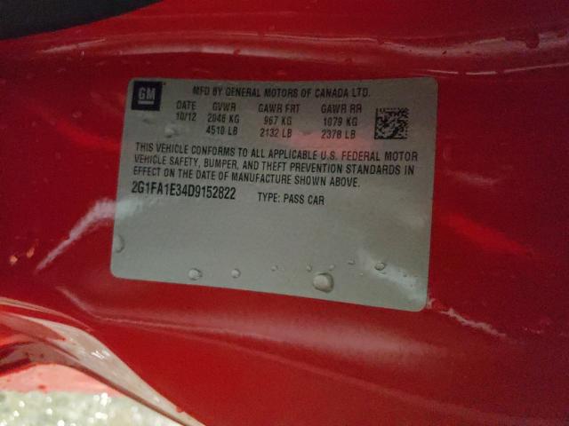2013 CHEVROLET CAMARO LS 2G1FA1E34D9152822