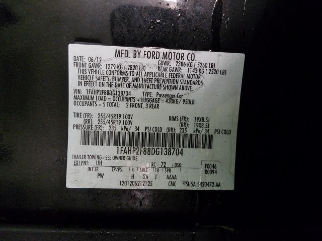 2013 FORD TAURUS SE 1FAHP2F88DG138704