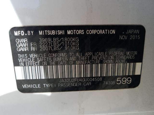 2016 MITSUBISHI LANCER ES JA32U2FU4GU004508
